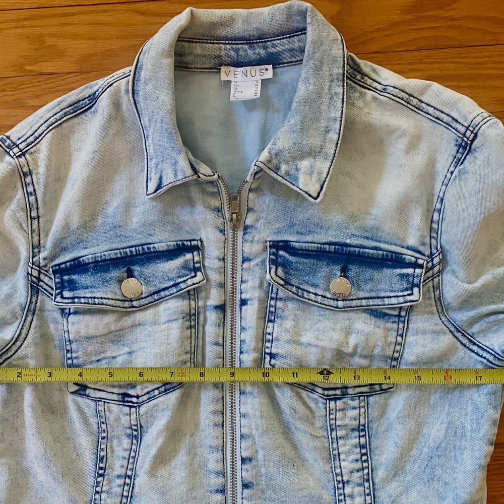 Venus Jeans Jacket - Jeans Shirt, Size 10 - Picture 4 of 7
